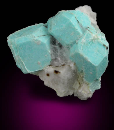 Turquoise pseudomorph after Beryl from Apache Canyon Mines, West Camp, Turquoise Mountains near Baker, California