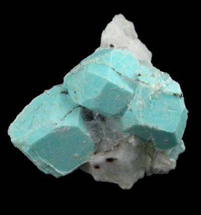 Turquoise pseudomorph after Beryl from Apache Canyon Mines, West Camp, Turquoise Mountains near Baker, California