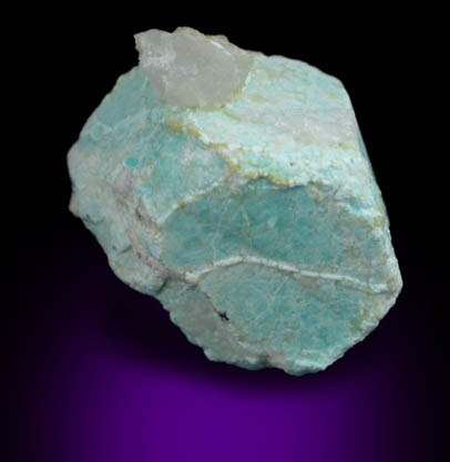 Turquoise pseudomorph after Beryl from Apache Canyon Mines, West Camp, Turquoise Mountains near Baker, California