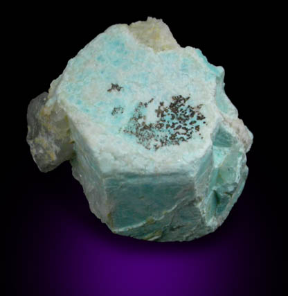 Turquoise pseudomorph after Beryl from Apache Canyon Mines, West Camp, Turquoise Mountains near Baker, California