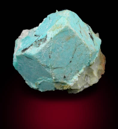 Turquoise pseudomorph after Beryl from Apache Canyon Mines, West Camp, Turquoise Mountains near Baker, California