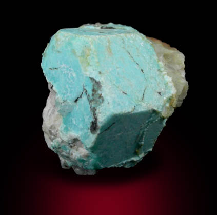 Turquoise pseudomorph after Beryl from Apache Canyon Mines, West Camp, Turquoise Mountains near Baker, California