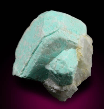 Turquoise pseudomorph after Beryl from Apache Canyon Mines, West Camp, Turquoise Mountains near Baker, California