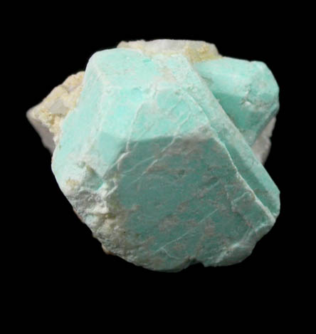 Turquoise pseudomorph after Beryl from Apache Canyon Mines, West Camp, Turquoise Mountains near Baker, California