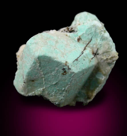 Turquoise pseudomorph after Beryl from Apache Canyon Mines, West Camp, Turquoise Mountains near Baker, California