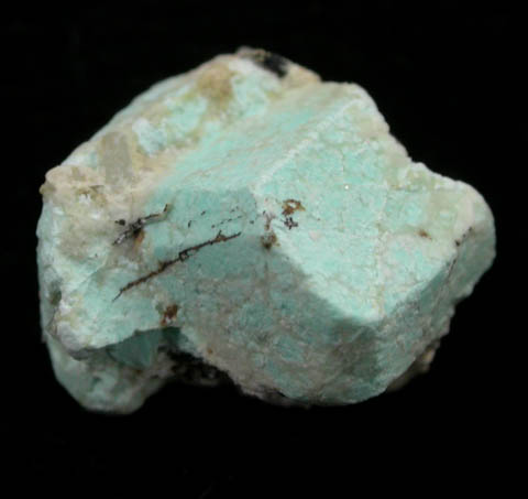 Turquoise pseudomorph after Beryl from Apache Canyon Mines, West Camp, Turquoise Mountains near Baker, California