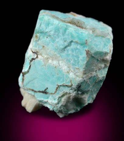 Turquoise pseudomorph after Beryl from Apache Canyon Mines, West Camp, Turquoise Mountains near Baker, California