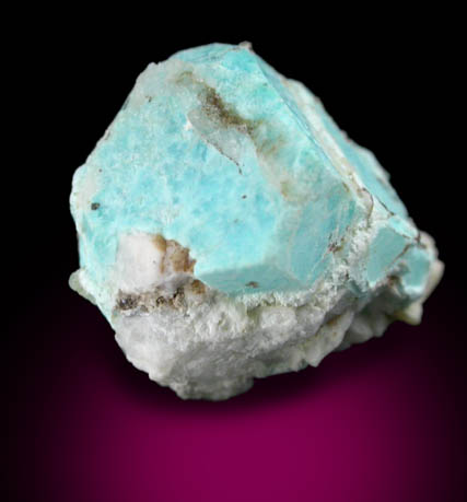 Turquoise pseudomorph after Beryl from Apache Canyon Mines, West Camp, Turquoise Mountains near Baker, California