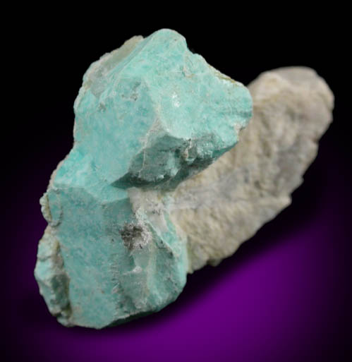 Turquoise pseudomorph after Beryl from Apache Canyon Mines, West Camp, Turquoise Mountains near Baker, California