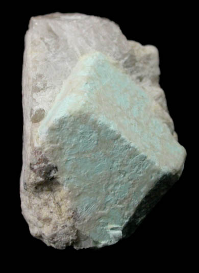 Turquoise pseudomorph after Beryl from Apache Canyon Mines, West Camp, Turquoise Mountains near Baker, California