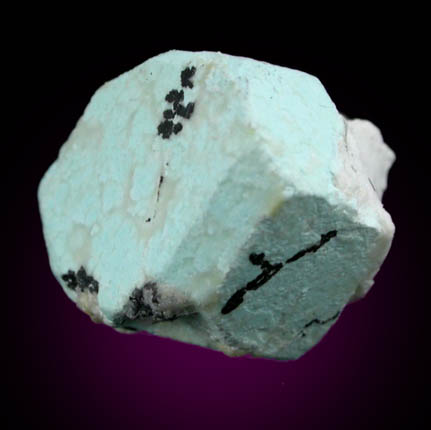 Turquoise pseudomorph after Beryl from Apache Canyon Mines, West Camp, Turquoise Mountains near Baker, California