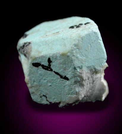 Turquoise pseudomorph after Beryl from Apache Canyon Mines, West Camp, Turquoise Mountains near Baker, California