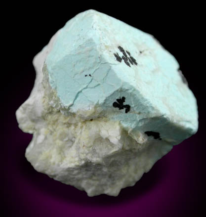 Turquoise pseudomorph after Beryl from Apache Canyon Mines, West Camp, Turquoise Mountains near Baker, California