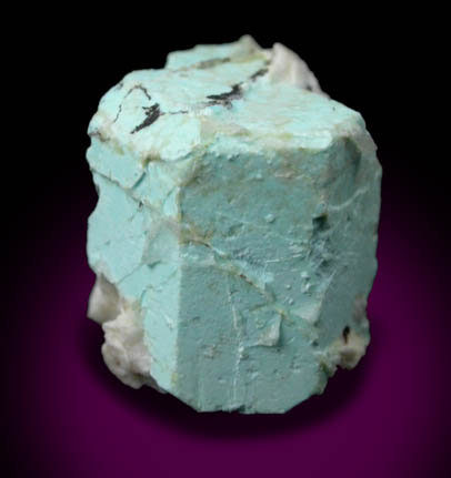 Turquoise pseudomorph after Beryl from Apache Canyon Mines, West Camp, Turquoise Mountains near Baker, California