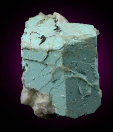 Turquoise pseudomorph after Beryl from Apache Canyon Mines, West Camp, Turquoise Mountains near Baker, California