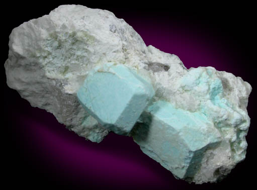 Turquoise pseudomorph after Beryl from Apache Canyon Mines, West Camp, Turquoise Mountains near Baker, California