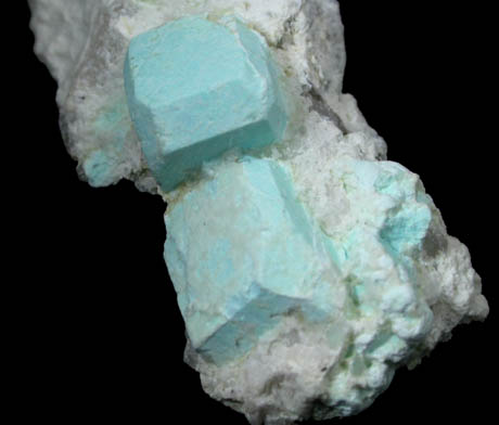 Turquoise pseudomorph after Beryl from Apache Canyon Mines, West Camp, Turquoise Mountains near Baker, California