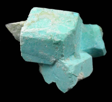 Turquoise pseudomorph after Beryl from Apache Canyon Mines, West Camp, Turquoise Mountains near Baker, California