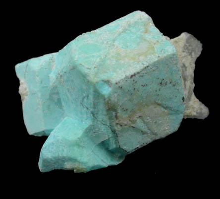 Turquoise pseudomorph after Beryl from Apache Canyon Mines, West Camp, Turquoise Mountains near Baker, California