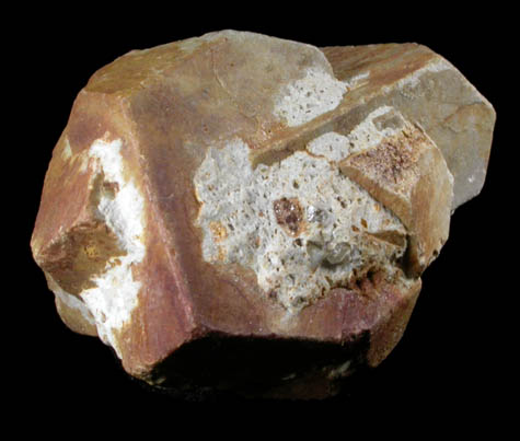 Topaz pseudomorph after Carlsbad-twinned Orthoclase from Saubach Fault, Muldenberg, Vogtland, Saxony, Germany
