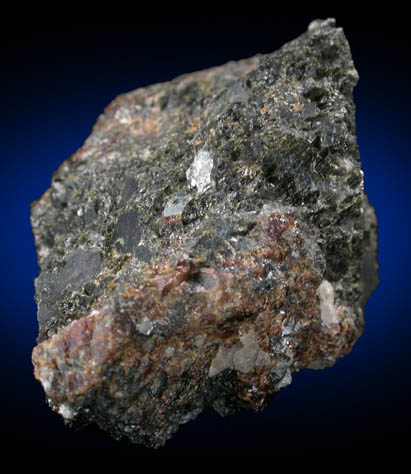 Petedunnite in Garnet from Buckwheat Mine, Franklin District, Sussex County, New Jersey (Type Locality for Petedunnite)