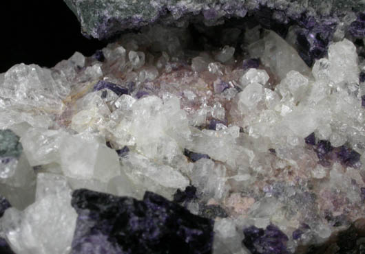 Fluorite and Barite from Lettermuckoo (Mickey Tess) Quarry, Kinvarra, Connemara, County Galway, Ireland