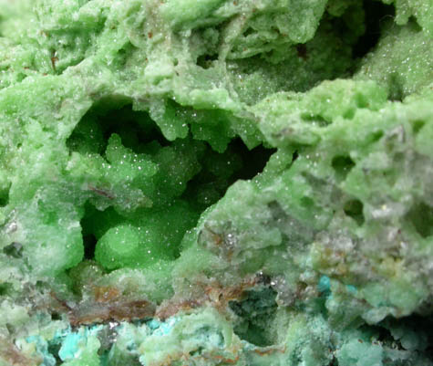 Phosphohedyphane, Chrysocolla, Mottramite from Whytes Cleuch, Wanlockhead, Scotland