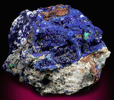 Azurite, Barite, Malachite from Tynagh Mine, Northgate Dumps, County Galway, Ireland