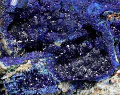 Azurite, Barite, Malachite from Tynagh Mine, Northgate Dumps, County Galway, Ireland