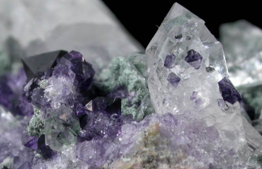 Quartz and Fluorite from Lettermuckoo (Mickey Tess) Quarry, Kinvarra, Connemara, County Galway, Ireland