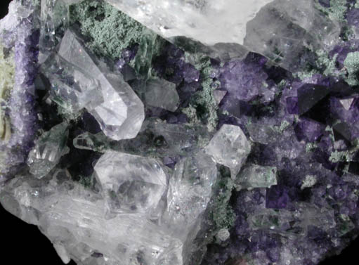 Quartz and Fluorite from Lettermuckoo (Mickey Tess) Quarry, Kinvarra, Connemara, County Galway, Ireland