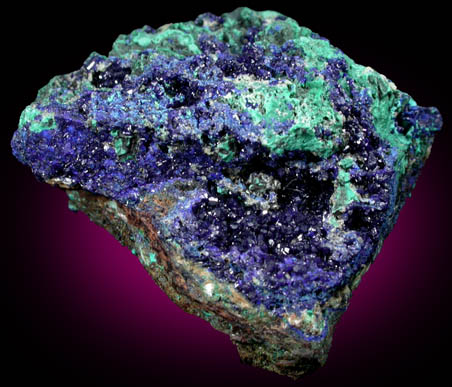 Azurite and Malachite from Tynagh Mine, Northgate Dumps, County Galway, Ireland