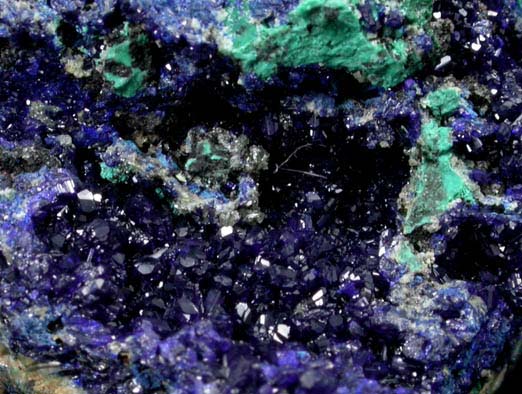 Azurite and Malachite from Tynagh Mine, Northgate Dumps, County Galway, Ireland