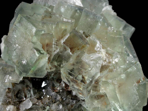 Fluorite with Quartz from West Pastures Mine, Allison's Pocket, Flatt Drift, Weardale, County Durham, England