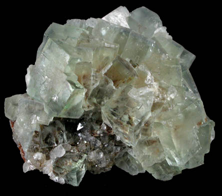 Fluorite with Quartz from West Pastures Mine, Allison's Pocket, Flatt Drift, Weardale, County Durham, England