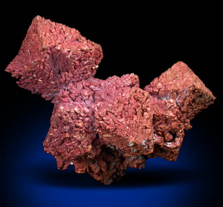 Copper pseudomorphs after Cuprite from Rubtovskiy (Rubtsovskoe) District, Rudnyi Altai, Altai Krai, Russia