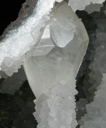 Calcite on stalactitic Quartz from Shirdi, Nashik District, Maharashtra, India