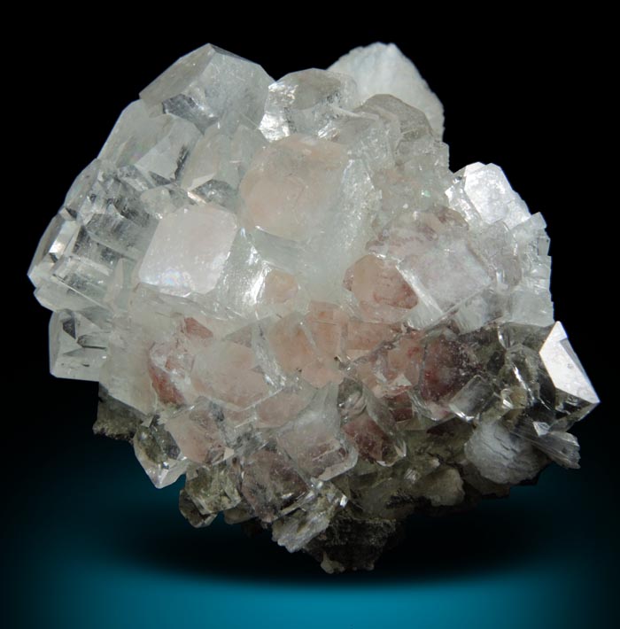 Apophyllite over Thomsonite with Stilbite from Rahuri, Nagar District, Maharashtra, India