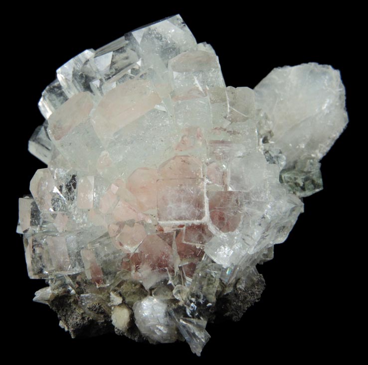 Apophyllite over Thomsonite with Stilbite from Rahuri, Nagar District, Maharashtra, India