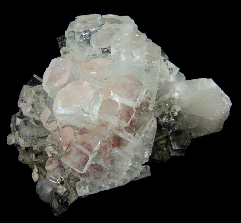 Apophyllite over Thomsonite with Stilbite from Rahuri, Nagar District, Maharashtra, India
