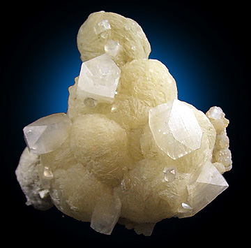 Apophyllite on Gyrolite from Bombay, India