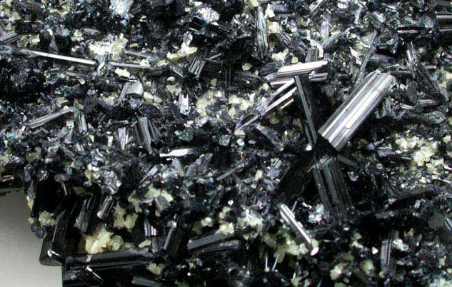 Schorl Tourmaline on Muscovite from Omaruru District, Erongo Massif, Namibia