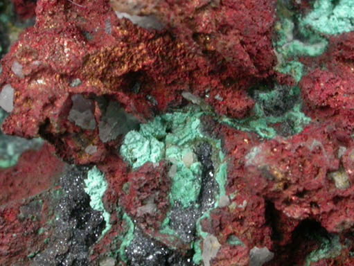 Copper with Malachite from Tsumeb Mine, Otavi-Bergland District, Oshikoto, Namibia