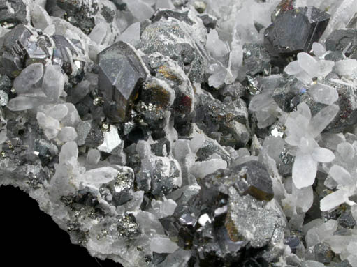 Sphalerite and Quartz from Annaberg District, Erzgebirge, Saxony, Germany