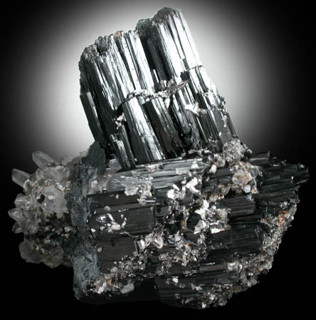 Schorl Tourmaline, Quartz, Muscovite, Hyalite from Omaruru District, Erongo Massif, Namibia