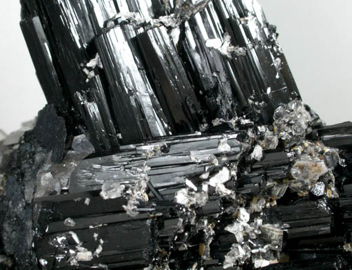 Schorl Tourmaline, Quartz, Muscovite, Hyalite from Omaruru District, Erongo Massif, Namibia