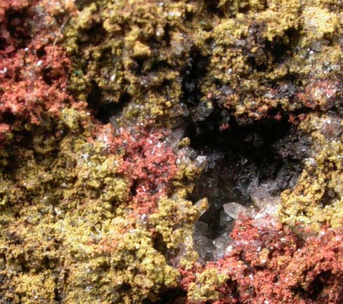 Cerussite and Chlorargyrite from S and O claims (Amethyst Hill), approximately 10 km northeast of Wickenburg, Yavapai County, Arizona