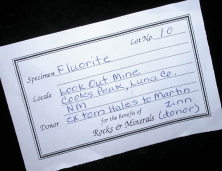 Fluorite in Quartz from Lookout Prospect, Cooks Peak District, Luna County, New Mexico