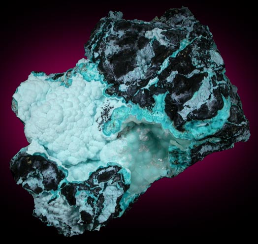 Chrysocolla with Quartz var. Chalcedony from Planet Mine, La Paz County, Arizona