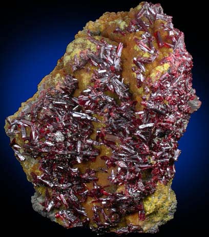 Realgar on Orpiment from Mina Palomo, Castrovirreyna Province, Huancavelica Department, Peru